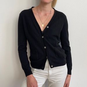 Real cashmere black cardigan size S
